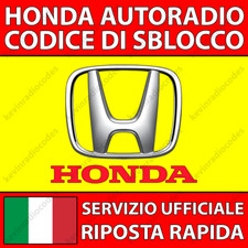 ✅HONDA RADIO CODICE DI SBLOCCO ACCORD CIVIC CR-V FR-V HR-V JAZZ PRELUDE ZR-V✅