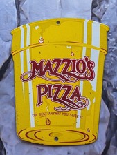 INSEGNA PORCELLANA PIZZA MAZZIOS VINTAGE 9"x7,5"
