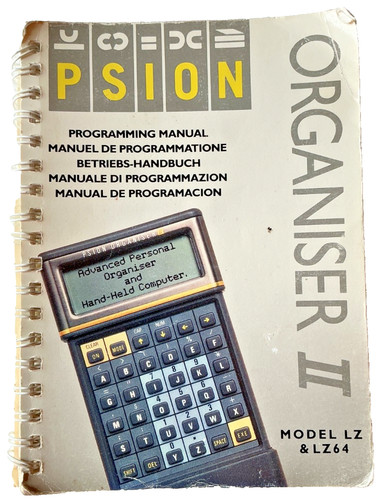 Psion organiser programming - organiser,