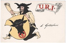 vecchia cartolina litografica