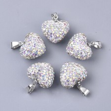 5pz Ciondoli Strass Argilla