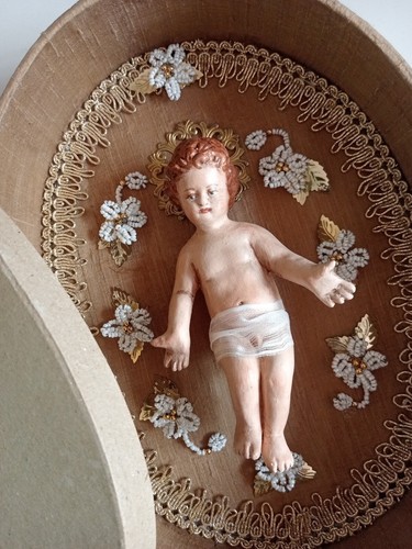 Vecchio bambinello presepio - vecchio,