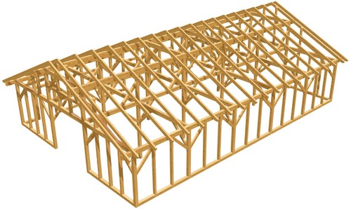 Garage legno gotha tetto - in,