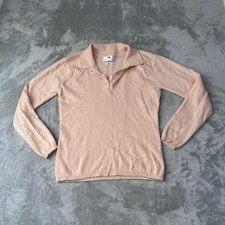 Maglione Ballantyne 100% Cashmere Made in Scotland donna 4 arancione colletto pastello