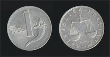 1 LIRA 1955 BILANCIA E CORNUCOPIA - ITALIA