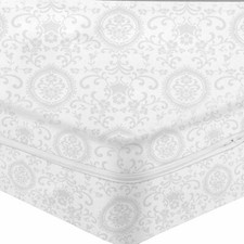 Fodera Coprimaterasso in Cotone damasco con cerniera - dimensioni varie S514