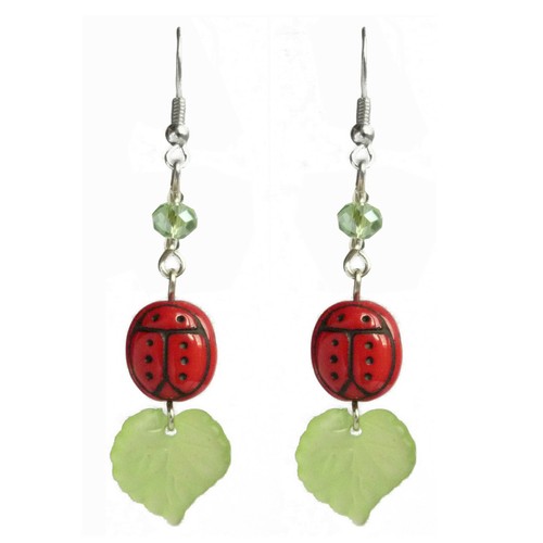 Boucles oreilles coccinelle - d'oreilles,