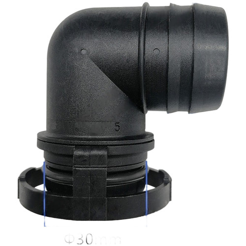Connettore gomito scarico 30mm - connettore,