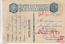 13022) FRANCHIGIA CARTOLINA POSTALE FORZE ARMATE COLORE CREMA CHIARO PER LE COLO