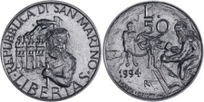 San marino lire acciaio - marino:,
