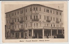 ANTICA CARTOLINA DI MESTRE - VENEZIA - PIAZ. STAZIONE ALBERGO ZORDAN -F. PICCOLO