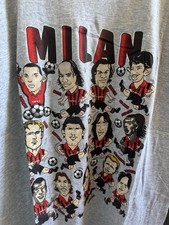 Shirt maglia Fans Caricature Ac Milan No worn Rara Stupenda Gattuso Nesta Pirlo