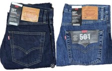 Jeans denim uomo Levis® 501 regular fit fondo gamba dritta pantaloni jeans W30-w38