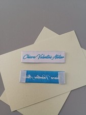 1000  Etichette tessute con spedizione a Roma mm. 15x50 etichette abbigliamento 