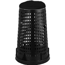 Pattumiera per raccolta Differenziata bidone Trespolo nero con coperchio e anell