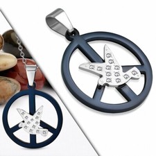 Ciondolo Pace Nero E Colomba