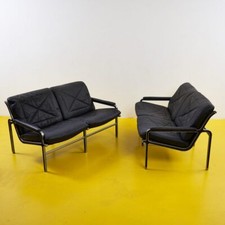 coppia di divani in alluminio