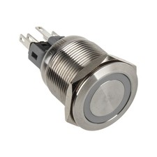 DimasTech PD101 Acciaio inox 22 mm ID Azione Momentanea Colore Led Arancione