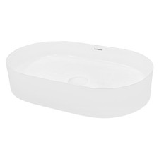 Lavabo da appoggio ceramica bagno lavandino lavello ovale sanitari 605 x 380 mm