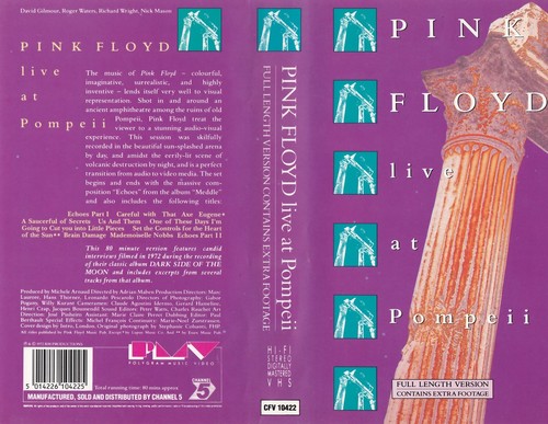 Vhs pink floyd - pink, live