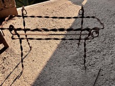 FIORIERA DA PAVIMENTO VINTAGE SECONDA META' DEL SECOLO SCORSO IN FERRO BATTUTO