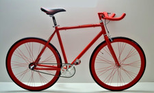 Fixed fixie  gear bike  bici 3v nexus rossa personalizzabile
