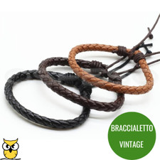 Braccialetto vintage pelle - braccialetto,