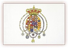 BANDIERA REGNO DELLE DUE SICILIE 150 x 90 cm in Tessuto Lucido Flag FESTA PARTY 