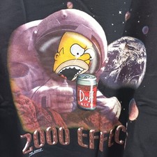 RARE VINTAGE DEADSTOCK 1999 THE SIMPSONS HOMER DUFF SWEATSHIRT XL 2000 EFFECT 