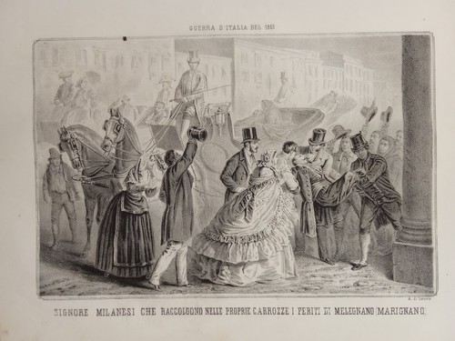 Litografia 1859 milano - litografia,