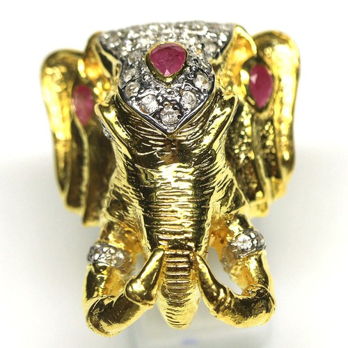 Anello elefante argento 925 - anello,