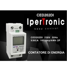 Contatore di energia digitale 60A misuratore energia CONTASCATTI monofase METER2