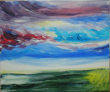 QUADRO PAESAGGIO ACRILICO