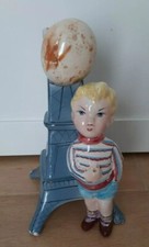 Vintage Ceramica Statuina Tour Eiffel Vasetto stile tipo Girardi Lenci Tosin