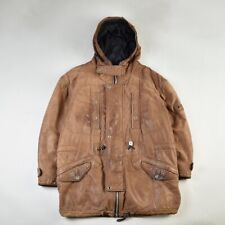 GIUBBOTTO PARKA IN PELLE VINTAGE MARRONE 52