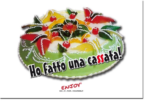 Cassata siciliana cartolina - cassata,