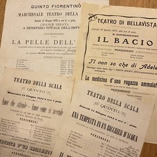 CD01 - Lotto di 4 volantini pubblicitari di Opere Teatrali - Anni fine '800