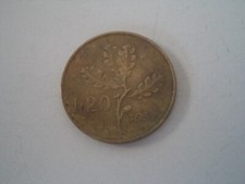 MONETA 20 VENTI LIRE QUERCIA REPUBBLICA ITALIANA - ANNO 1958