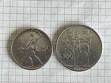 LOTTO 2 MONETE 50 LIRE 1979