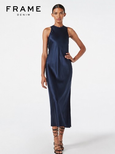 Frame bias maxi abito navy - frame,