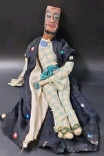 Statuetta Viso In Legno  Corpo In Pezza. XX Sec