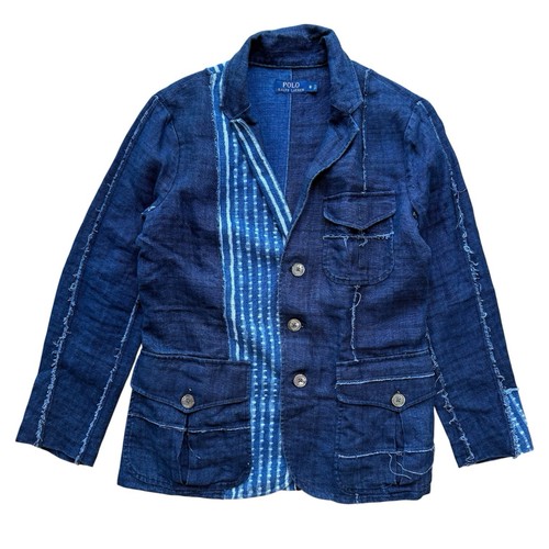 Giacca blazer patchwork lino