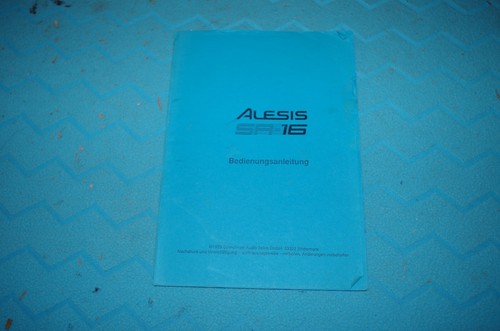 Alesis sr16 manuale - alesis,