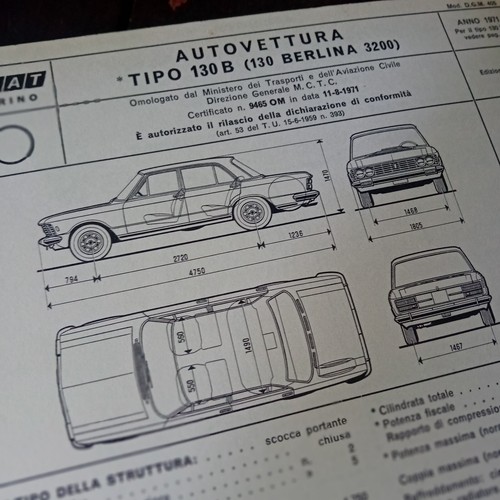 Fiat 130 berlina sedan - sedan, 3200