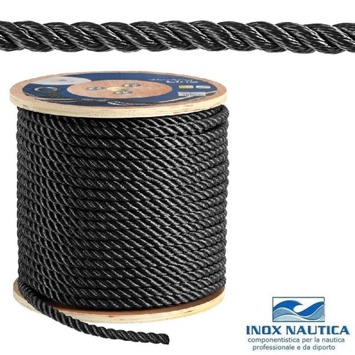 Cima ormeggio nera 12 mm - Ø,