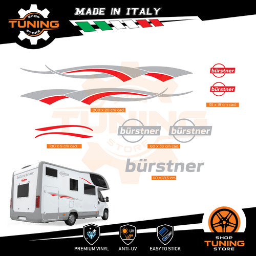 Kit adesivi camper burstner - adesivi,