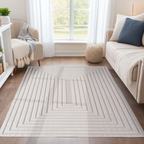 Tappeto moderno panna - , con