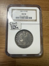1861-O Seated Liberty Half