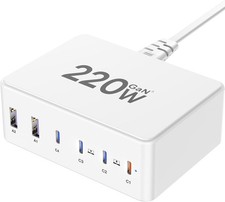 220W Caricatore USB C, 6-Port