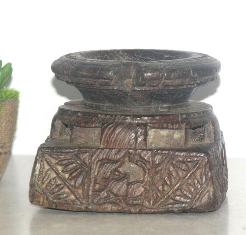 Vintage legno portacandele - vintage,